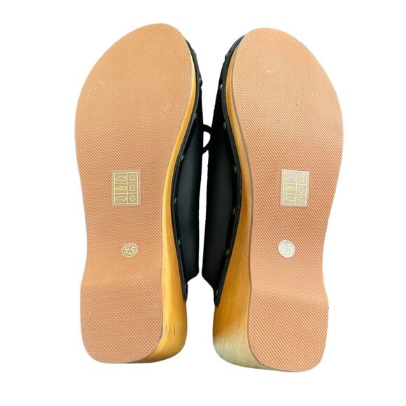 Kelsi Dagger Brooklyn Vachetta Leather Just Lace-Up Clog in Black 9.5 - Picture 6 of 6